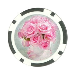 Pink Roses Poker Chip Card Guard by NouveauDesign