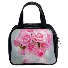 Pink Roses Classic Handbags (2 Sides) by NouveauDesign