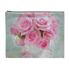 Pink Roses Cosmetic Bag (xl) by NouveauDesign