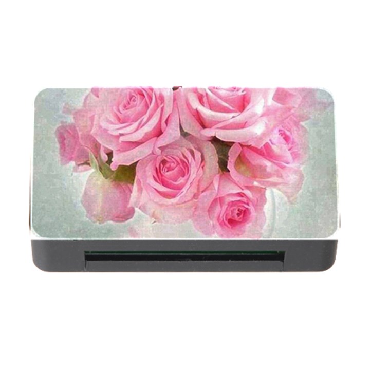 pink roses Memory Card Reader with CF