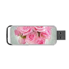 Pink Roses Portable Usb Flash (one Side) by NouveauDesign