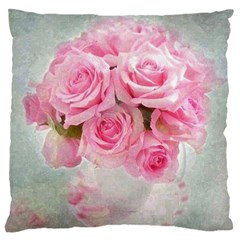 Pink Roses Standard Flano Cushion Case (two Sides) by NouveauDesign