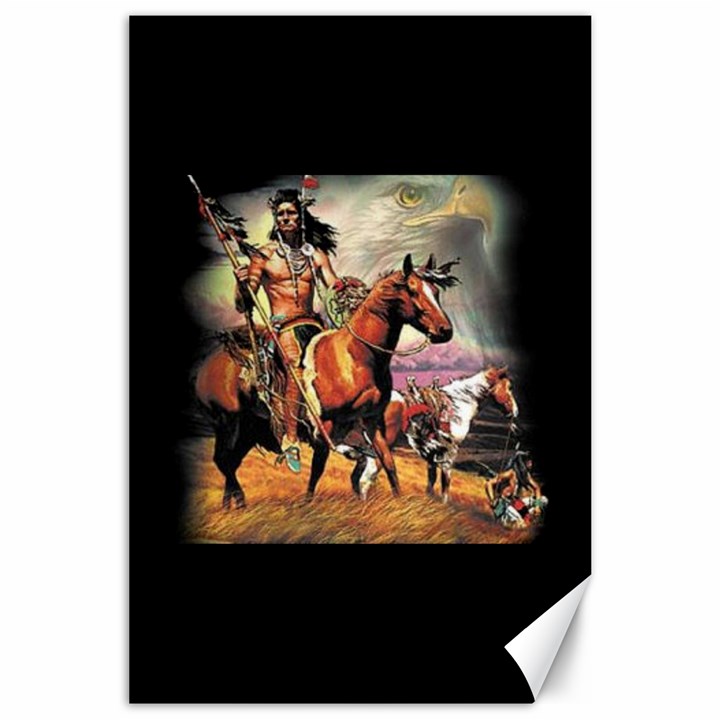 Native American Indian Spirit Hunters Canvas 24  x 36  (Unframed)