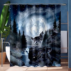 Spirit Of The Wolf  Shower Curtain 60  X 72  (medium)  by Bigfootshirtshop