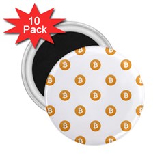 Bitcoin Logo Pattern 2 25  Magnets (10 Pack)  by dflcprints