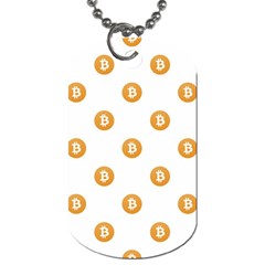 Bitcoin Logo Pattern Dog Tag (one Side) by dflcprints