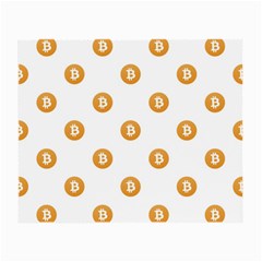 Bitcoin Logo Pattern Small Glasses Cloth (2-side) by dflcprints