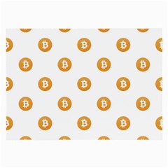 Bitcoin Logo Pattern Large Glasses Cloth (2-side) by dflcprints