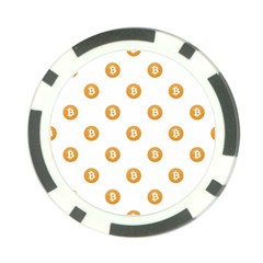 Bitcoin Logo Pattern Poker Chip Card Guard by dflcprints