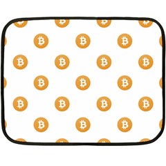 Bitcoin Logo Pattern Double Sided Fleece Blanket (mini)  by dflcprints