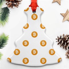 Bitcoin Logo Pattern Ornament (christmas Tree)  by dflcprints