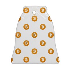 Bitcoin Logo Pattern Bell Ornament (two Sides)