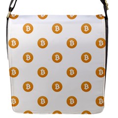 Bitcoin Logo Pattern Flap Messenger Bag (s) by dflcprints