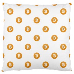 Bitcoin Logo Pattern Standard Flano Cushion Case (one Side) by dflcprints