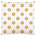 Bitcoin Logo Pattern Large Flano Cushion Case (Two Sides) Front