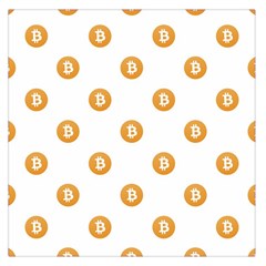 Bitcoin Logo Pattern Large Satin Scarf (square) by dflcprints