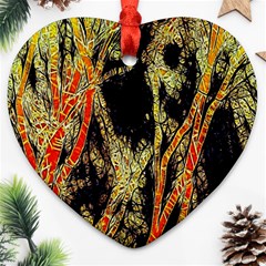 Artistic Effect Fractal Forest Background Ornament (heart)