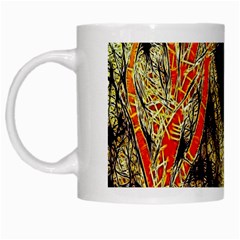 Artistic Effect Fractal Forest Background White Mugs by Amaryn4rt