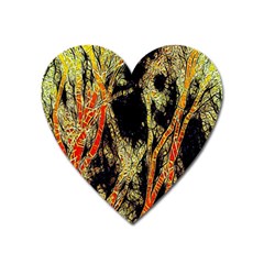 Artistic Effect Fractal Forest Background Heart Magnet