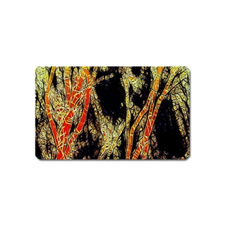 Artistic Effect Fractal Forest Background Magnet (Name Card)