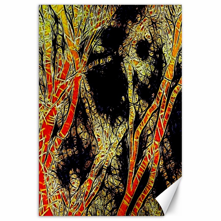 Artistic Effect Fractal Forest Background Canvas 20  x 30  