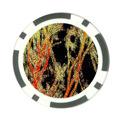 Artistic Effect Fractal Forest Background Poker Chip Card Guard