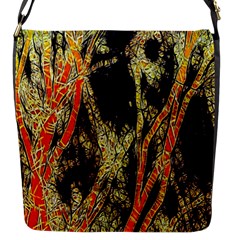 Artistic Effect Fractal Forest Background Flap Messenger Bag (s) by Amaryn4rt