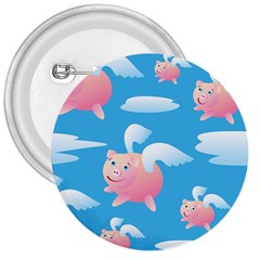 Flying Piggys Pattern 3  Buttons by Bigfootshirtshop