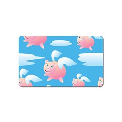 Flying Piggys Pattern Magnet (name Card) by Bigfootshirtshop