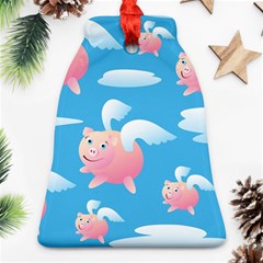 Flying Piggys Pattern Bell Ornament (two Sides) by Bigfootshirtshop