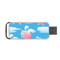 Flying Piggys Pattern Portable Usb Flash (two Sides) by Bigfootshirtshop