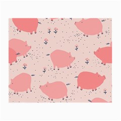 Pigs And Flowers Small Glasses Cloth (2-side) by Bigfootshirtshop