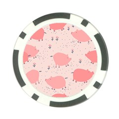 Pigs And Flowers Poker Chip Card Guard (10 Pack) by Bigfootshirtshop