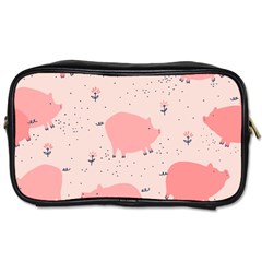 Pigs And Flowers Toiletries Bags 2-side by Bigfootshirtshop