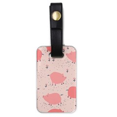 Pigs And Flowers Luggage Tags (one Side)  by Bigfootshirtshop