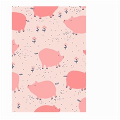 Pigs And Flowers Large Garden Flag (two Sides) by Bigfootshirtshop