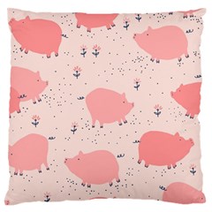 Pigs And Flowers Standard Flano Cushion Case (one Side) by Bigfootshirtshop