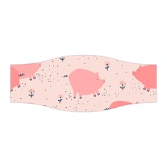 Pigs And Flowers Stretchable Headband by Bigfootshirtshop