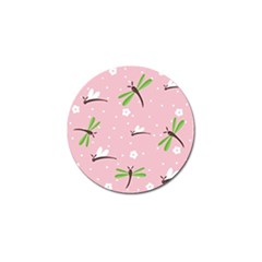 Dragonfly And White Flowers Pattern Golf Ball Marker (4 Pack) by Bigfootshirtshop