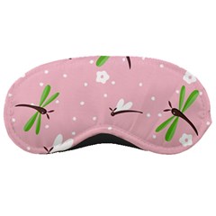 Dragonfly And White Flowers Pattern Sleeping Masks by Bigfootshirtshop