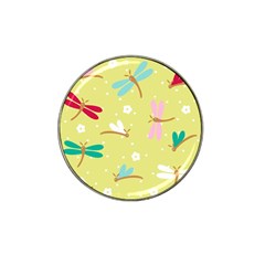 Colorful Dragonflies And White Flowers Pattern Hat Clip Ball Marker (4 Pack) by Bigfootshirtshop