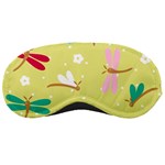 Colorful Dragonflies And White Flowers Pattern Sleeping Masks Front