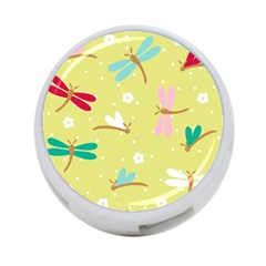 Colorful Dragonflies And White Flowers Pattern 4-port Usb Hub (one Side) by Bigfootshirtshop