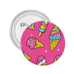 Summer Ice Creams Flavors Pattern 2.25  Buttons