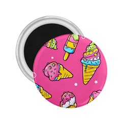 Summer Ice Creams Flavors Pattern 2.25  Magnets