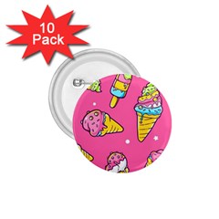 Summer Ice Creams Flavors Pattern 1.75  Buttons (10 pack)