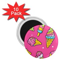 Summer Ice Creams Flavors Pattern 1.75  Magnets (10 pack) 