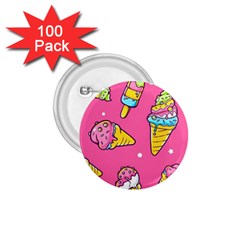 Summer Ice Creams Flavors Pattern 1.75  Buttons (100 pack) 