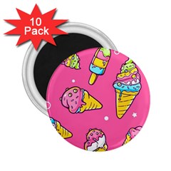 Summer Ice Creams Flavors Pattern 2.25  Magnets (10 pack) 