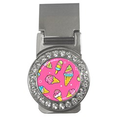 Summer Ice Creams Flavors Pattern Money Clips (CZ) 